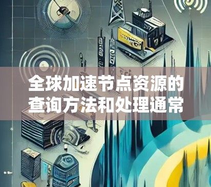 全球加速节点资源的查询方法和处理通常依赖于具体的网络管理工具和数据库配置。以下是几种常见的方法和步骤,帮助您找到和管理全球加速节点资源 全球加速节点资源的查询方法和处理通常依赖于具体的网络管理工具和数据库配置。以下是几种常见的方法和步骤,帮助您找到和管理全球加速节点资源